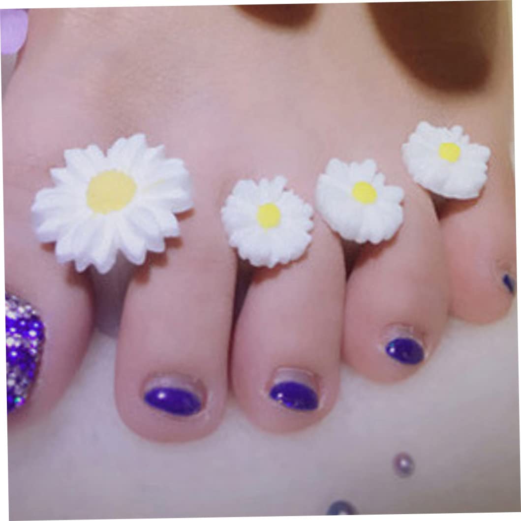 Separatore per unghie dei piedi in silicone Distanziatore per barelle per dita dei piedi Divisore per dita dei piedi a margherita Strumento per manicure per pedicure 8 pezzi Distanziatori per dita dei