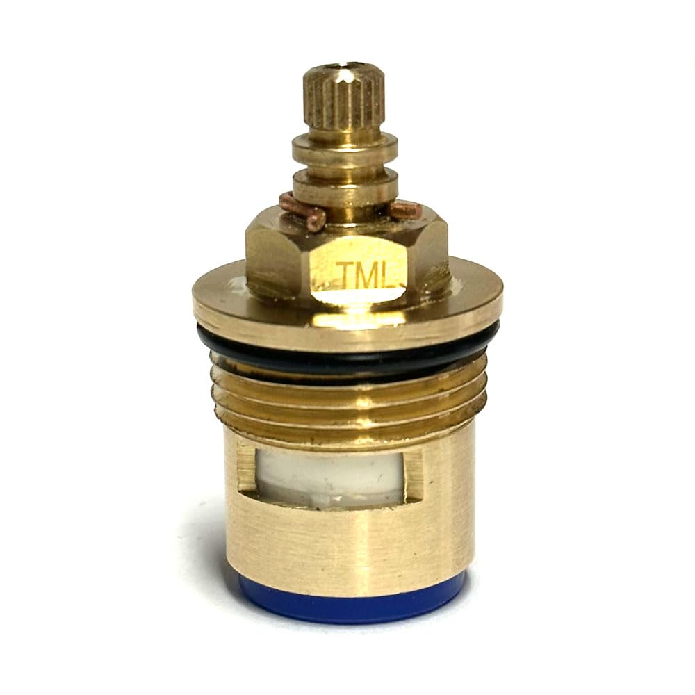 Tml Blue Compatible Victorian Plumbing Victoria Plum Bath Tap Cartridges Quarter Turn 20 Splines 50Mm Height Cold Anti-Clockwise Open