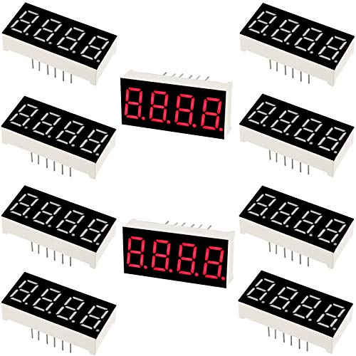 Oiyagai Lot de 10 Écrans LED 4 Chiffres 0.56