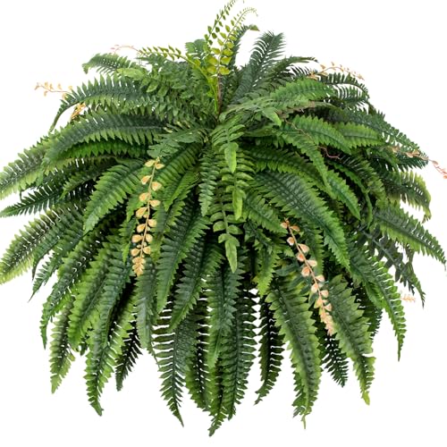 Ouddy Decor 45"" Artificial Boston Fern Bush for Outdoors, 88