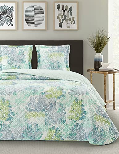 Atenas - Colcha Bouti para Entretiempo e Invierno - Estampado Botánico Decorativo - Cama de 90, 105, 135, 150 o 180 cm - Modelo Odette (90 cm)