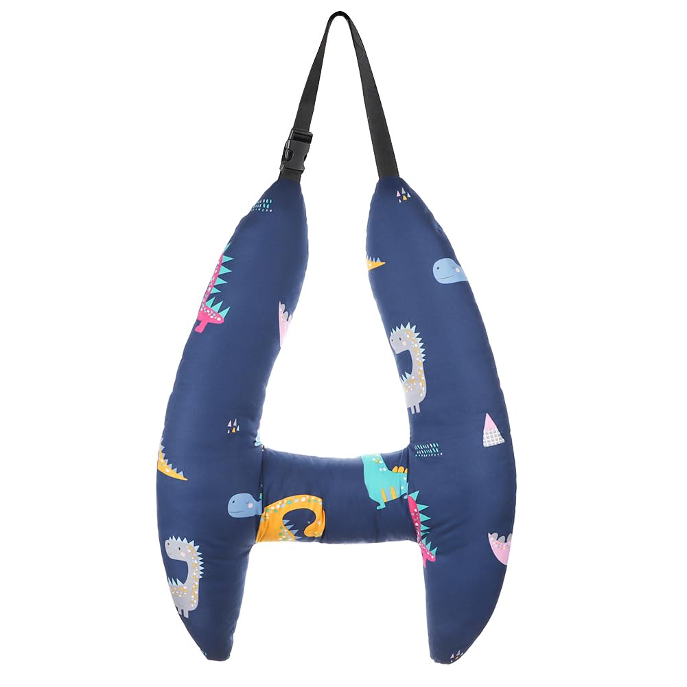 IBLUELOVER Oreiller de Voyage Enfant Siège Auto Coussin de Voiture pour Enfant Dormir Voyage Automobile Coussin Ultra-Doux Oreiller de Cou Support de Tête Protège Ceinture de Sécurité