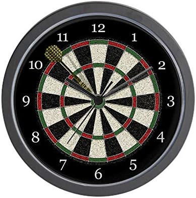 CafePress Dartboard Clock 10" Wall Clock for Livingroom, Kitchen, or Office