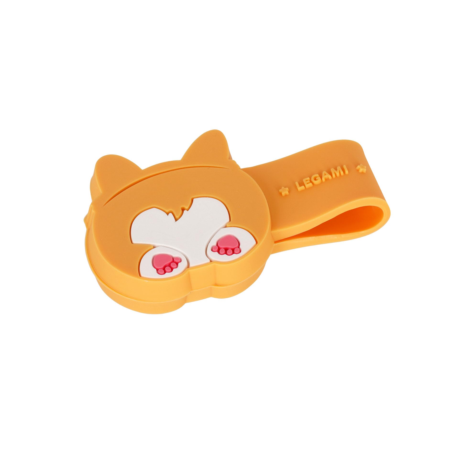 Legami, Magnetyczny klips, wzór Corgi, zapięcie na klips, optymalne do utrzymania porządku w kablach, mocowanie długopisów do notebooków, trzymanie słuchawek, 4,8 x 3,2 cm