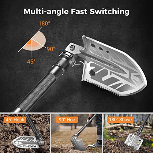 Sahara Sailor Survival Shovel, Unbreakable Tactical Shovel-180 Degree Folding Shovel-Camping Shovels - 23 In 1 Survival Gear And Equipment Multifunctional Camping Gear Survival Tools For Caping Hiking #TOP5