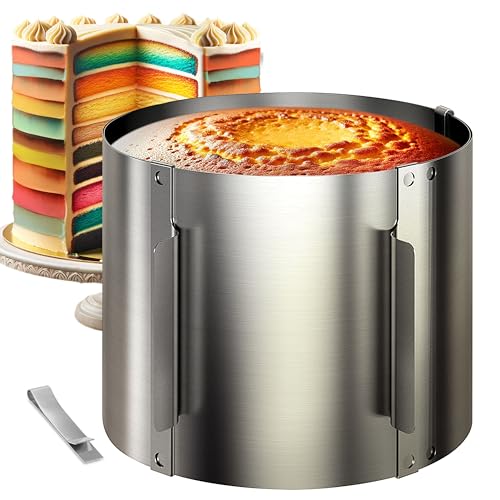 Cake Ring 4smile Adjustable Height 15 Cm - Stainless Steel Baking Ring 2025 Test Winner Buy