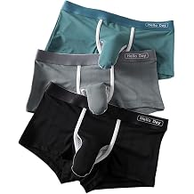 Mens Underwear Separated Pouch Ice Silk Boxer Briefs Elephant Nose Turnks Enhance Boxers