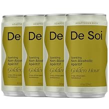 De Soi Golden Hour Non-Alcoholic Drinks 4-Pack 8 fl oz Variety Pack - Ready to Drink Beverages, Alcohol Free Alternative, Sparkling Aperitifs with Adaptogens, Natural Botanicals