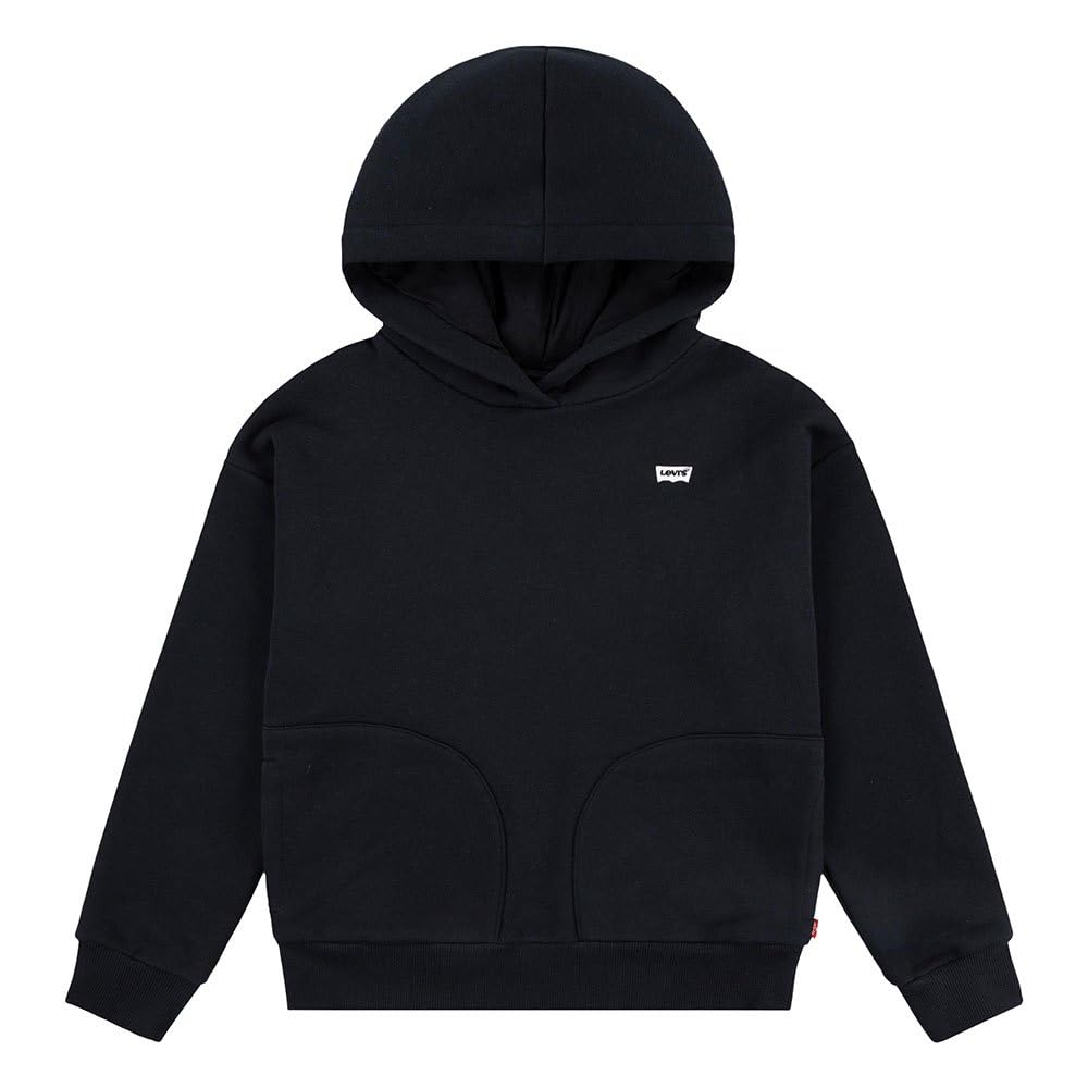 Levi's LVG Batwing Chest Hit Hoodie, Sudadera con Capucha Bebé-Niñas, Jet Black,