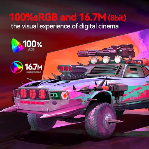 Image of CUNPU 24 Inch Gaming Monitor, FHD 1080P 165Hz Monitor, IPS Display, Free-sync Compatible, 99% SRGB Color Gamut VESA 100 * 100mm Eye Care, Ultra-Slim Frame, Black