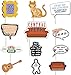Friends TV Show Photo Booth Props, 38pcs Central Perk Cute Design DIY Funny Friends Photo Booth Props for Birthday Bridal Bachelorette Party