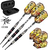 Viper by GLD Products Jaguar 80% Tungsten Soft Tip Darts with Storage/Travel Case, Coarse Knurling, 18 Grams,Red,One Size,21-2402-18