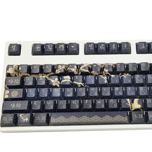 Capuchons de touches PBT Dawns Lot de 108 touches AZERTY pour clavier mécanique 60% 75% 80%