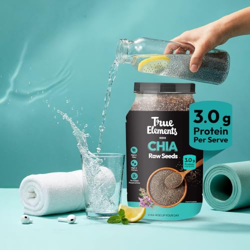 Image of True Elements Chia Seeds 2kg - Raw Seeds for Eating | Chia seeds | Non GMO | Seeds for Weight Management | Diet Food | Rich in Fibre and Calcuim