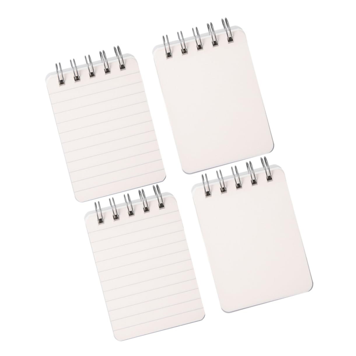 HOMSFOU 4 Set Mini Taccuino Portatile Quaderno A Righe Universitarie Quaderni Per La Scuola I Quaderni Pianura Blocco Note Compatto Per Ufficio Piccolo Mini Taccuino Carta Bianca 4 Pezzi*4
