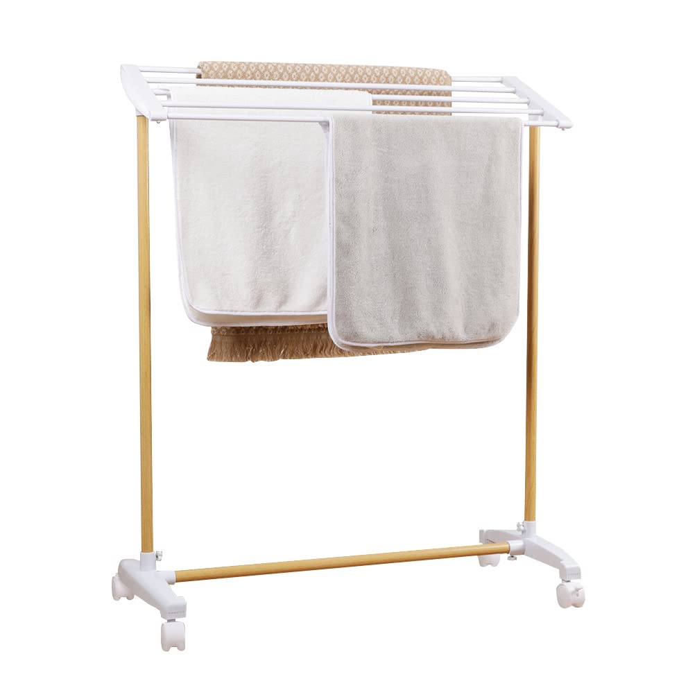 Tendedero para interiores y exteriores con ruedas ideal para secar toallas en el baño o terraza