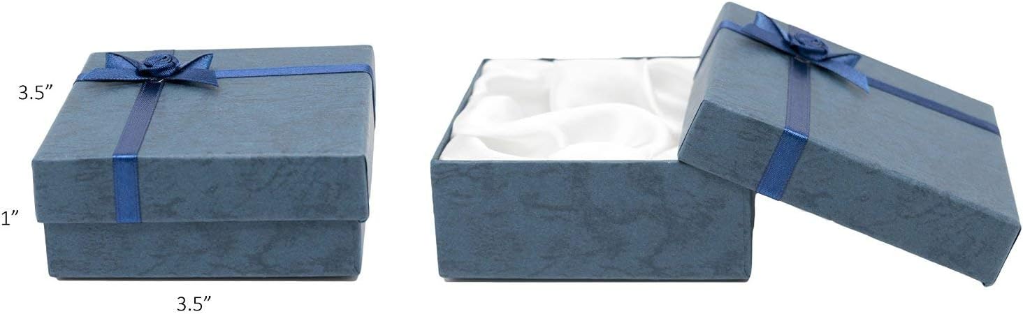 888 Display USA, Inc Cardboard Jewelry Bangle Gift Boxes with Rosebug Bows in Assorted Colors 3.5" X 3.5" X 1" (Pack of 8) image 4