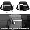 A-QMZL Men Shoulder Bag Messenger Bags Small Canvas Cross Body Bag Casual Travel Phone Bag Handbag with Multiple Pockets for School Working Hiking (Black1) #4