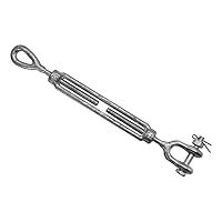 Vista 1 de 1/4 "x 4" Marinos Tensor Mandíbula Ojo Polea Galvanizado Drop Forge Acero Giratorio Ojo De Alzamiento WLL 500 Lbs Cap