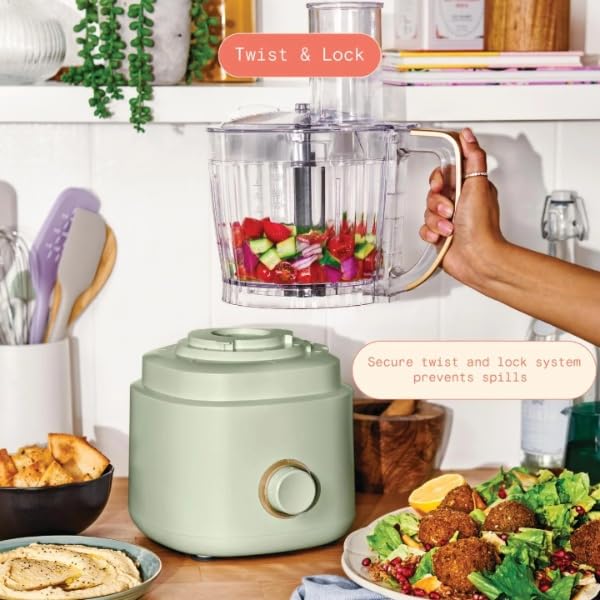 10-Cup Food Processor, 500-Watt Motor, Variable Speed Control, 3-Inch Feed Tube (Green)