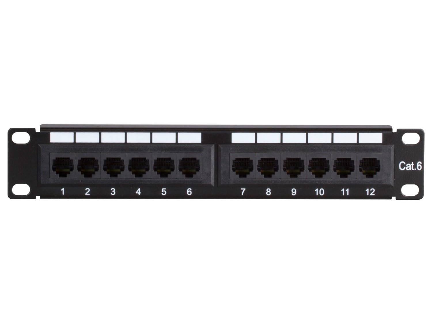 cat6 Patch Panel 10 pollici, 8 porte, Pannello Patch 12 porte UTP, FTP CAT 6 Nero 12-Ports UTP