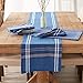 DII French Stripe Dining Table Collection Farmhouse Style Table Runner, 14x108 Inches, Blue Chambray