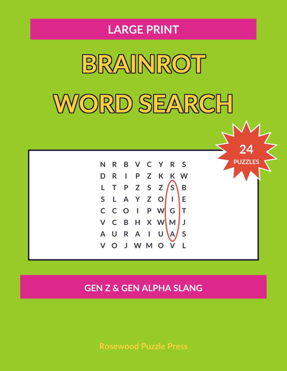 Brainrot Word Search: A Hilarious Gen Z & Gen Alpha Slang Puzzle Book | Funny Gift for Teens & Gamers