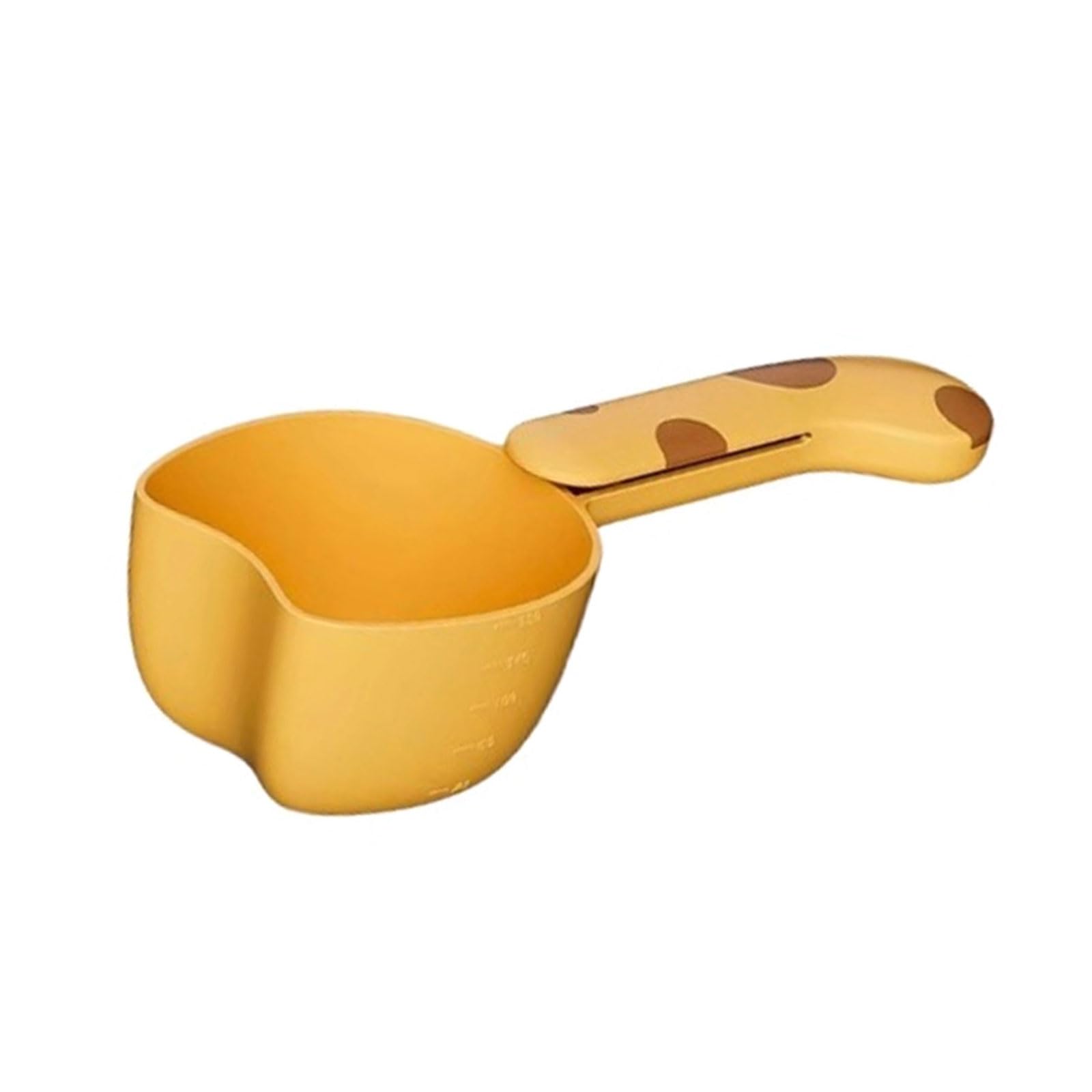 Maigridy Yellow Multifunctional Cats Design Kitchens Spoons With Bag Clip For Pet Food And Grains Scooping Essential Rice Spoon Rice Measuring Spoon