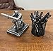 Ofiedx Executive Knight Pen Holder with a Pen Personalized Desk Accessories Decor Home Office Cool Pen Stand Iron