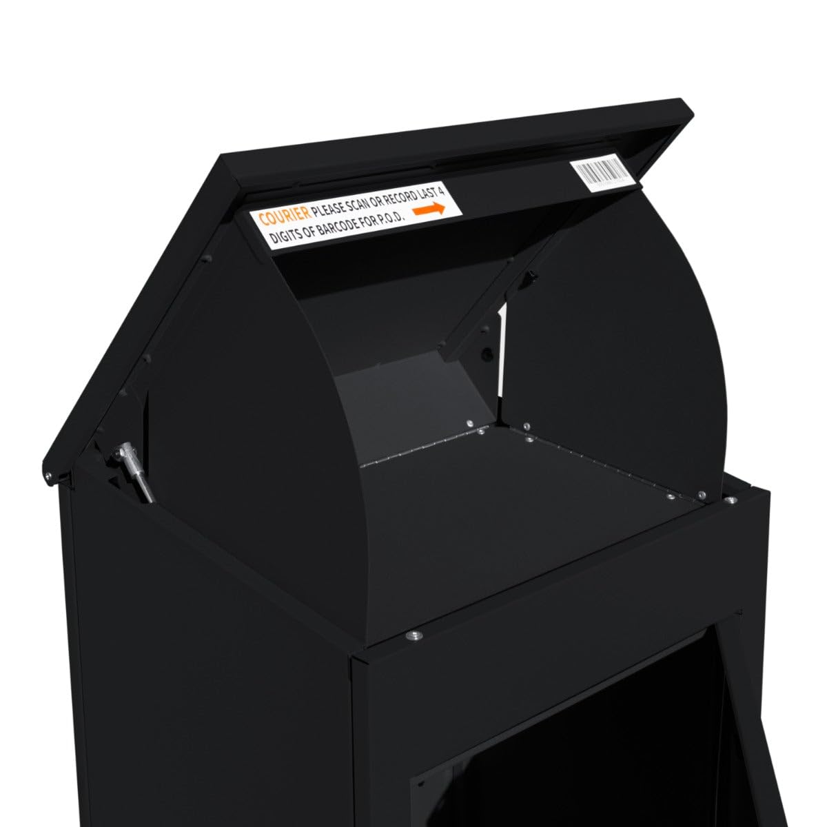 Buzón de Correos Negro Antirrobo de Pared Exterior Caja para Entrega de Cartas Paquetes Código de Barras Escaneable para Servicio Postal/Mensajeros, Cerradura con llave, 2 llaves+Destornillador GRATIS