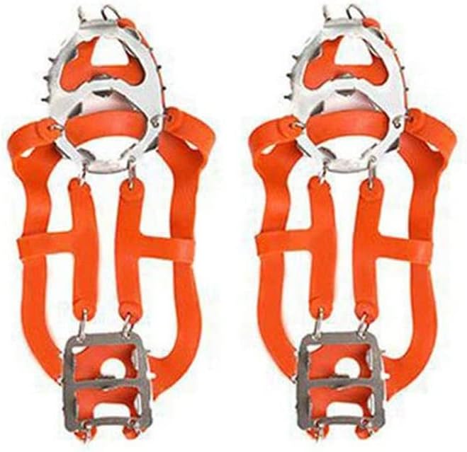 Traction Cleats 18 Teeth Outdoor Ice Claw Anti-Slip Shoes Cover Grips Ice Snow Boots Walking Climbing Hiking Winter