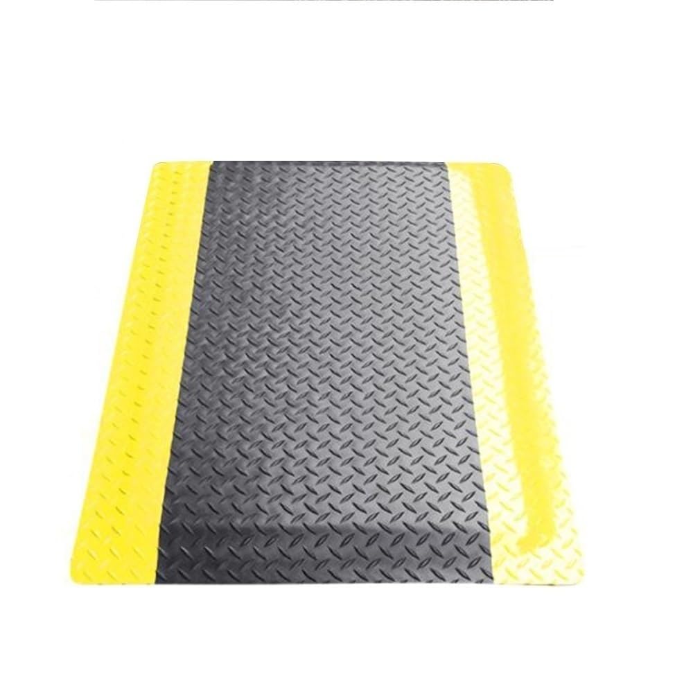Industrial Sponge Floor Mat, 3/4 Inch Thick Carpet Runners - Non Slip Anti-Static, Diamond Patterned Surface, Easy to Clean & Move (Color : Black, Size : 60x80cm)