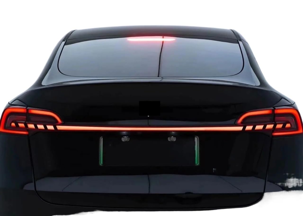 Piloto Trasero Auto Luz Trasera LED a través del Maletero luz modificada señal de Giro fluctuante lámpara automática DRL dinámica Compatible para Modelo Y