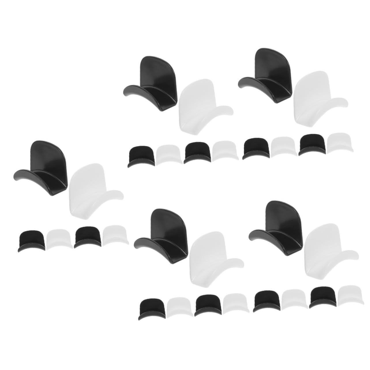 HOMSFOU 30piezas Soporte De Auriculares Montado Pared De Organizador Adhesivo para Auriculares De Compatible Modelos para Habitaciones y Cafés De