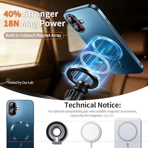Image of for iPhone 17 Case,Slim Design Compatible with MagSafe,Strong Magnetic Shockproof Military-Grade Protection for Screen & Camera Cover Case for 17,Blue
