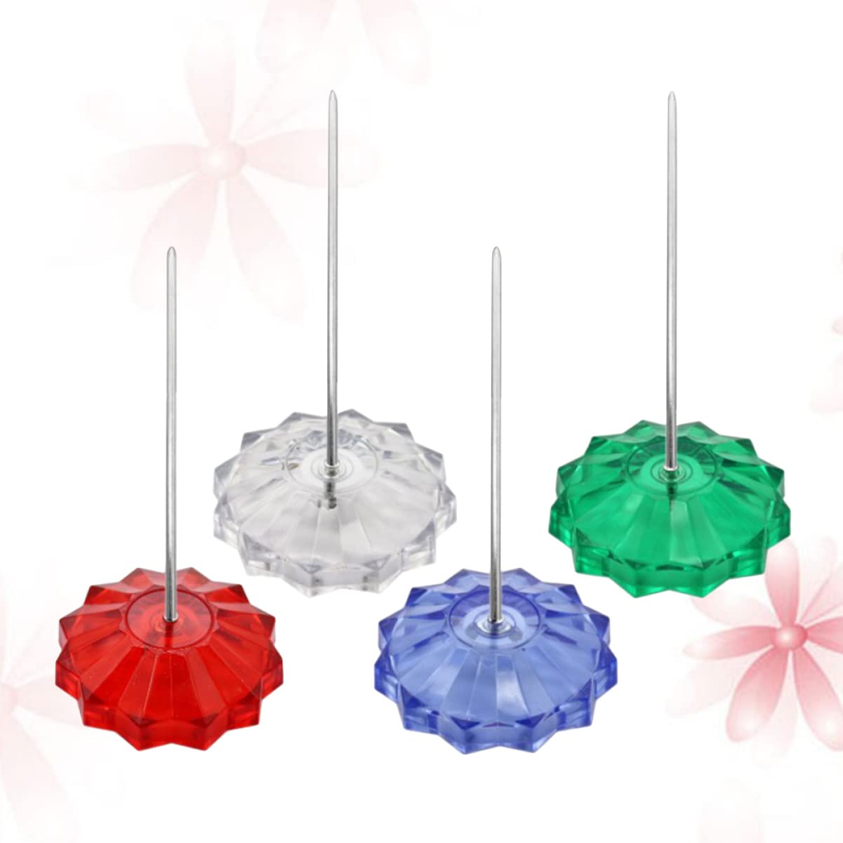 Gadpiparty 3 Series Soporte De Notas Y Recibos Spike Stick Con Base Redonda Para Escritorio Rojo Verde Azul Transparente Accesorio De Cocina Y Oficina Para Almacenar Y Notas 4 Piezas X 3