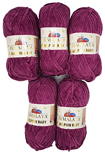 Set da 5 gomitoli da 100 grammi di lana da maglia