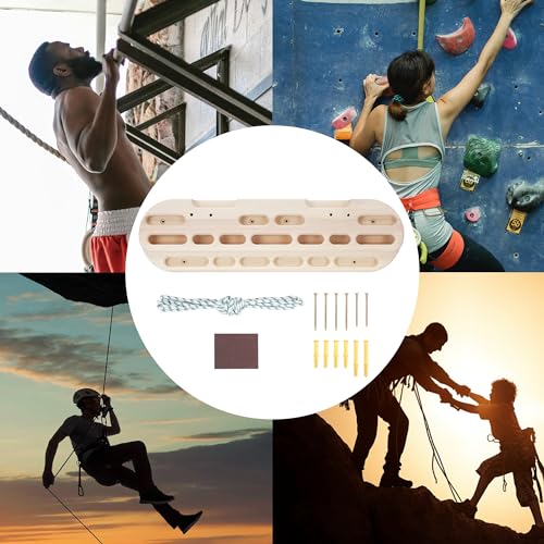 aleawol Trainingsboard Kletterboard Klettertraining Hangboard Kletterbrett Trainingsbrett Trainingsgeräte für Einsteiger Bergsteiger Klettertraining