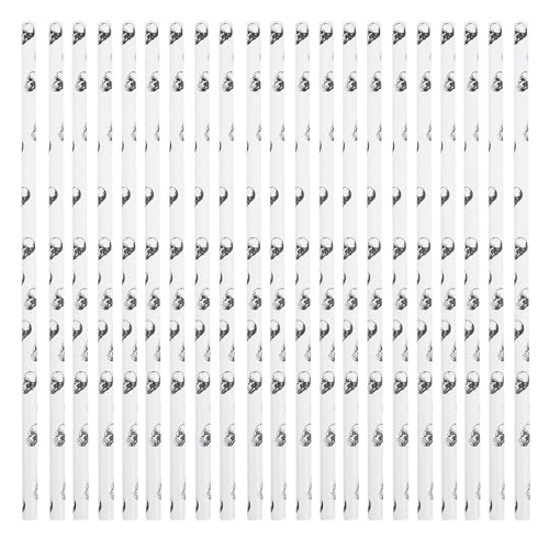 Pitillos desechables de papel para Halloween Luxshiny 100 pcs miniatura 1