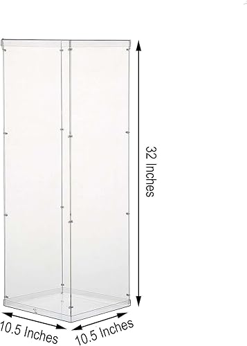 Miniatura 17 de Efavormart - Caja de exhibición transparente de acrílico y Lucite de 24 pulgadas para centros de mesa con tapa y base intercambiables