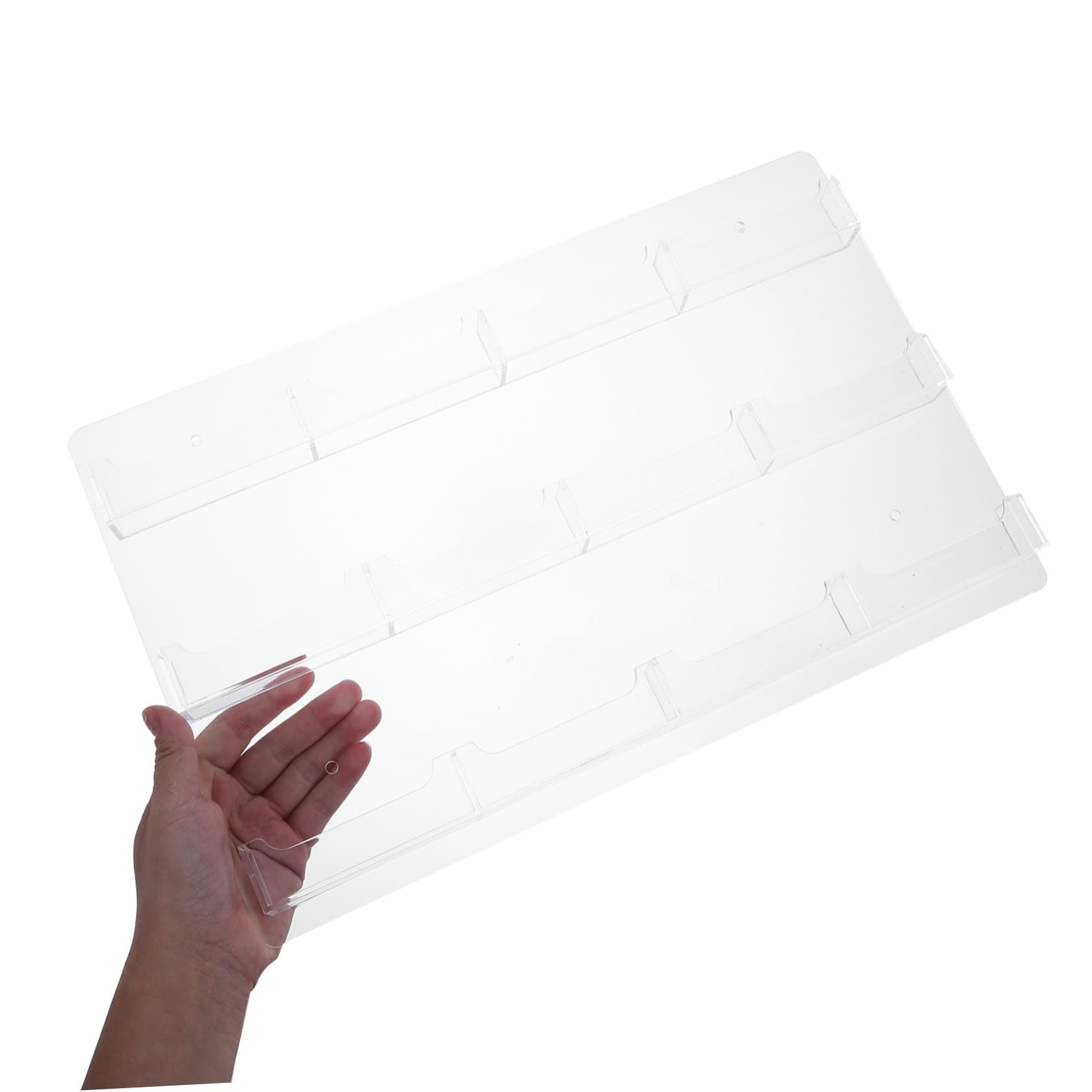 Présentoir Mural Acrylique pour Cartes de Visite à 12 Compartiments