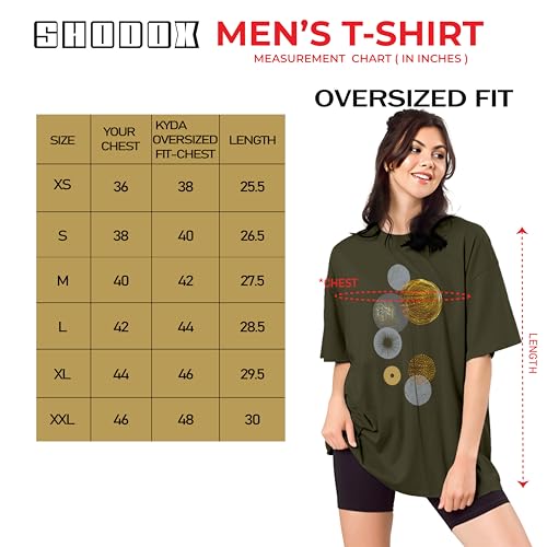 Image of SHODOX Bio-Washed Anti Bacterial 100% Pure Cotton Women's Oversized Aesthetic Premium Printed T-Shirt | Cozy Soft, Less Wrinkles Loose Fit, Drop Shoulder, Korean Baggy Style Tees for Girls