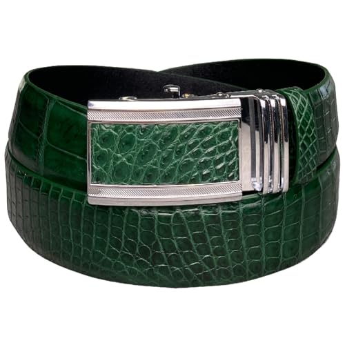 Image of vinacreations AIIigator Belt Leather Strap Belts 1.5 inch Width Adjustment Removal Buckle Jean Dress Croc Handmade