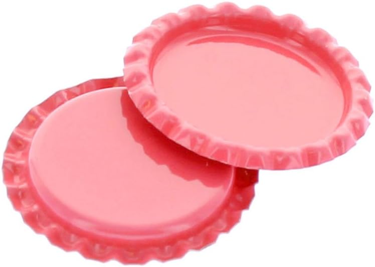 Craft Bubblegum Pink Flattened Bottle Caps 1000 pcs (US
