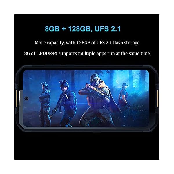 Rugged Smartphone,OUKITEL WP10 5G Unlocked Phones,6.67''FHD+8000MAH Battery 18W Fast Charge,8GB+128GB Android 10,48MP AI Camera,Fingerprint/Face ID/NFC,Waterproof Cell Phone Global Version Black