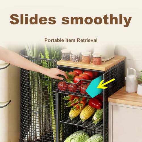 Estante de cocina de 50 cm diseño semicircular blanco con cajones duraderos 4