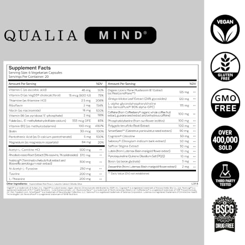 QUALIA LIFE SCIENCES Cognitive Supplement