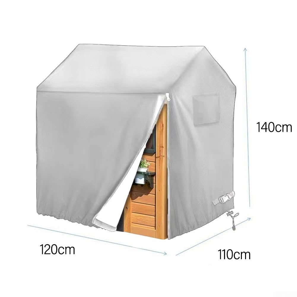 Housse 210D robuste pour cabane de jeu extérieure, grande maison de jeu imperméable, résistante aux UV (110 x 120 x 140 cm)
