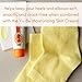 Yu-Be Heel & Elbow Moisturizing Socks for Dry Heels & Feet | Toeless Spa Socks for Women & Men to Soften Rough Skin Overnight | for Dry & Sensitive Skin I Callus Eliminator
