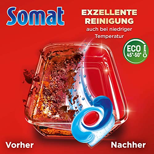 Somat Excellence 4in1 Caps (2x44 Caps), schnellauflösende Spülmaschinentabs, für exzellente Reinigung & Glanz sogar im Eco-Programm & bei… – Ansicht 4